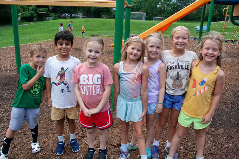 Woerther students gather on the playground for Field Day